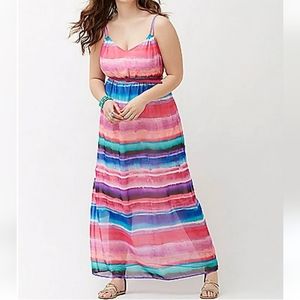 Plus Size 14/16 Lane Bryant Maxi Dress colorful!  Women's